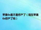 苹果6s是不是停产了（现在苹果6s停产了吗）