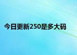今日更新250是多大码