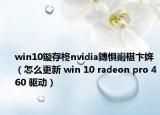 win10鏇存柊nvidia鏄惧崱椹卞姩（怎么更新 win 10 radeon pro 460 驱动）
