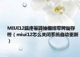 MIUI12鎬庝箞鍏抽棴绯荤粺鏇存柊（miui12怎么关闭系统自动更新）