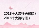 2018十大流行语解释（2018十大流行语）