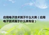 应用电子技术属于什么大类（应用电子技术属于什么类专业）