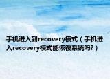 手机进入到recovery模式（手机进入recovery模式能恢復系统吗?）