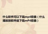 什么软件可以下载mp4歌曲（什么播放放软件能下载mP4歌曲）