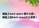 键盘上back space 是什么键（键盘上的back space什么意思）