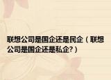 联想公司是国企还是民企（联想公司是国企还是私企?）