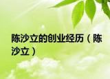 陈沙立的创业经历（陈沙立）