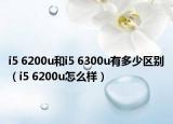 i5 6200u和i5 6300u有多少区别（i5 6200u怎么样）