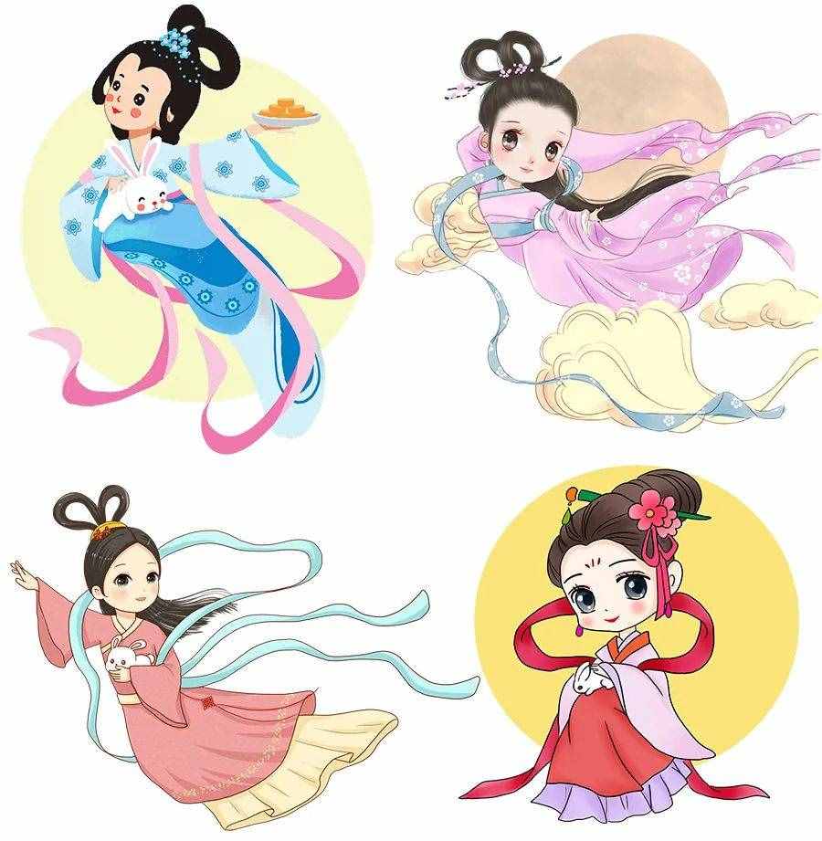 儿童画教程｜初级卡通画课程《但愿人长久，千里共婵娟》