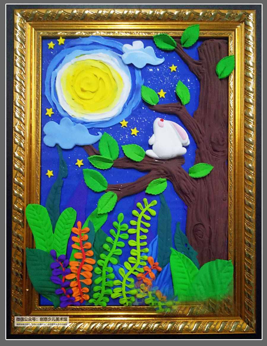 绘画参考素材｜中秋节儿童画创意合集，每一张都是备课的好素材