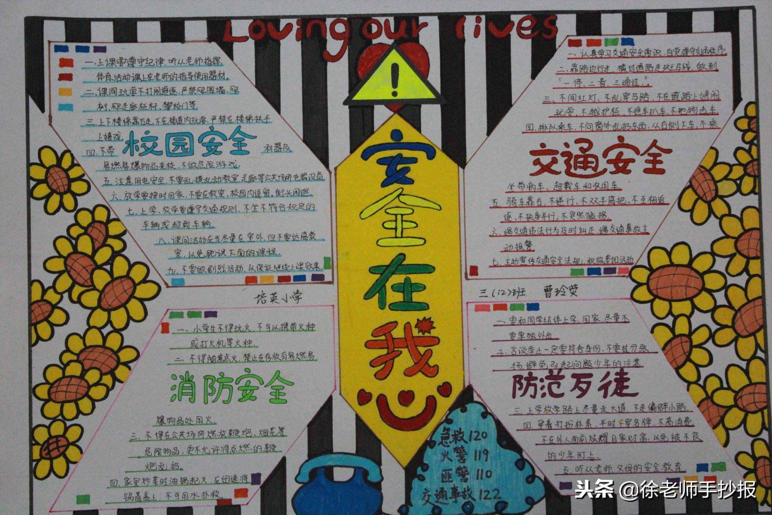 获一等奖的小学生法制手抄报，设计的真是漂亮