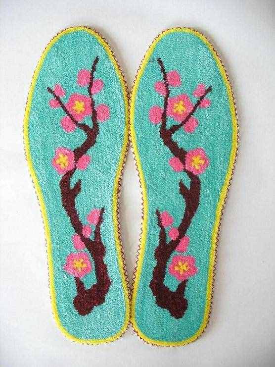 25款鞋垫刺绣花样图纸，踩在脚下的艺术，收藏起来！