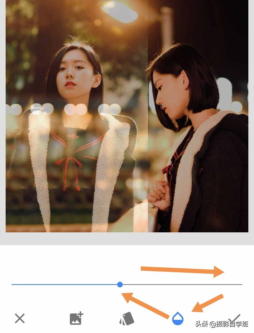 只需6步，两张照片合成一张，手机摄影修图