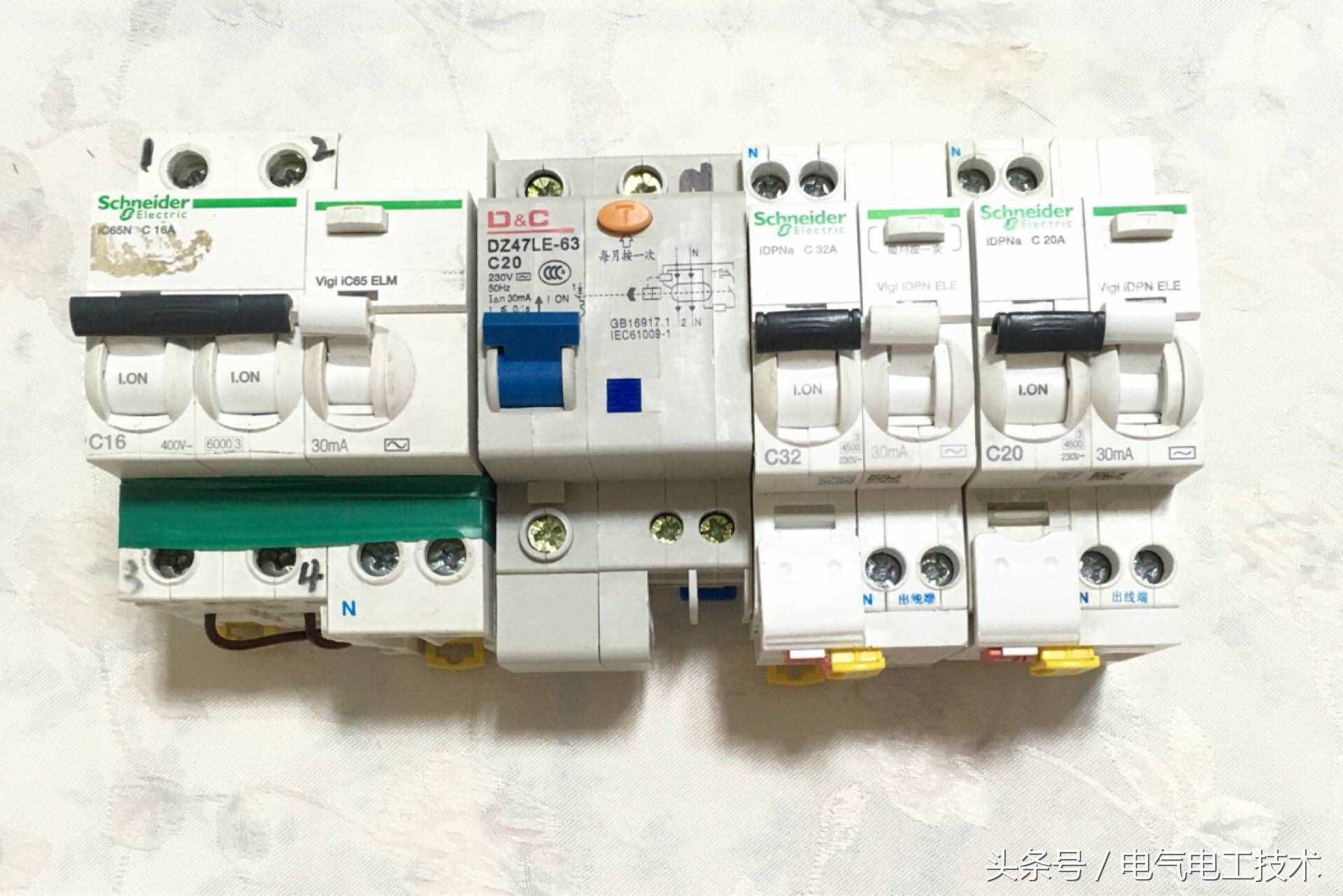 漏保该怎么接线？左零右火？左火右零？一文告诉你，学电工不迷惑