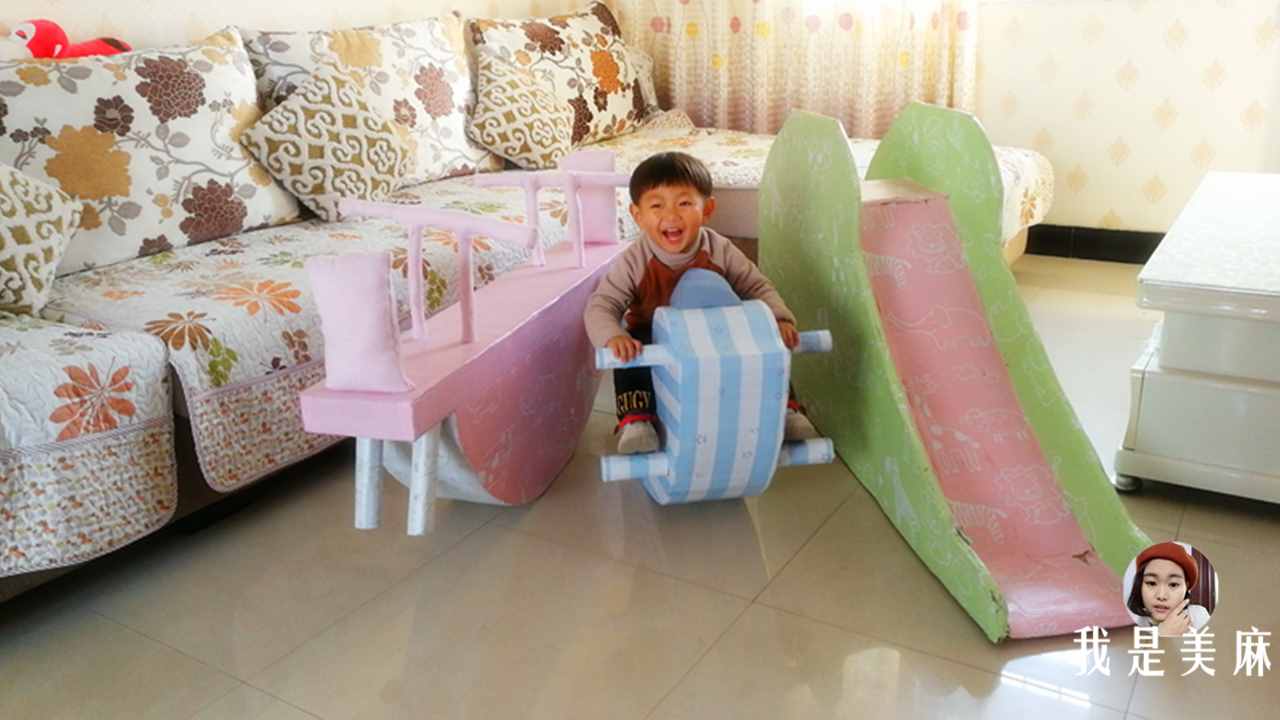 爸爸用废纸箱给儿子做了24个玩具，做法简单，一学就会，先收藏了