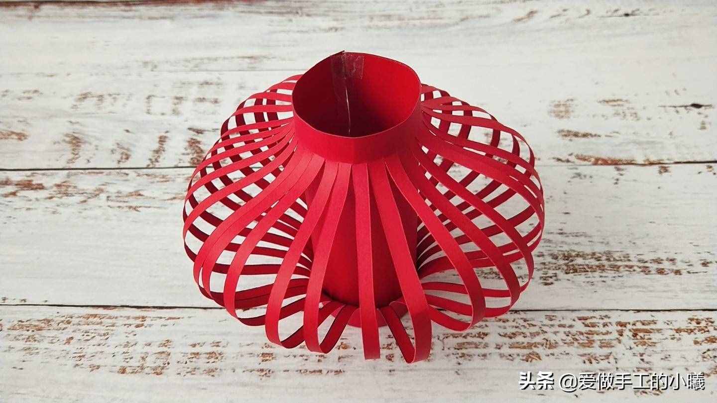 庆元宵，用彩纸做个喜庆的灯笼，简单易学装饰好看