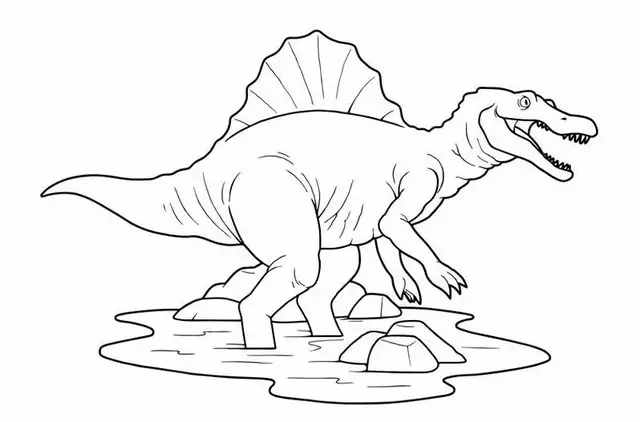 孩子想画画，你不会教？快把这9种恐龙白描线稿让他画，简单易学