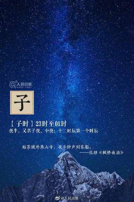 古代的十二时辰，都是几点？