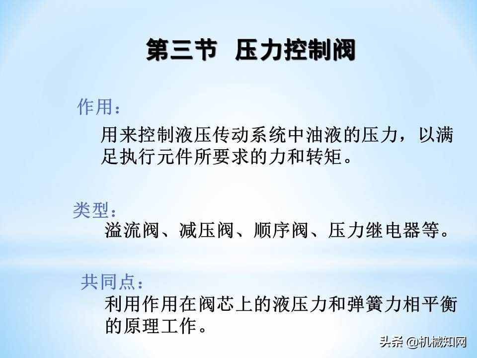液压阀的工作原理还不会？溢流阀、减压阀、调速阀一次性讲明白