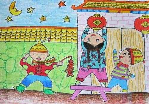 元旦节幼儿绘画图片大全