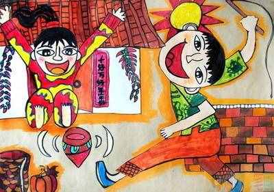 元旦节幼儿绘画图片大全