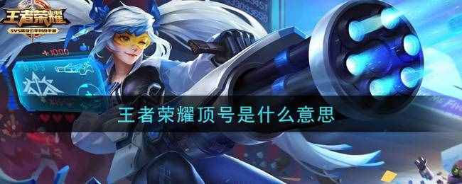 王者荣耀顶号是什么意思