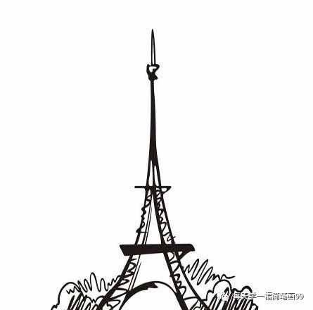 每天学一幅简笔画——手绘埃菲尔铁塔大全