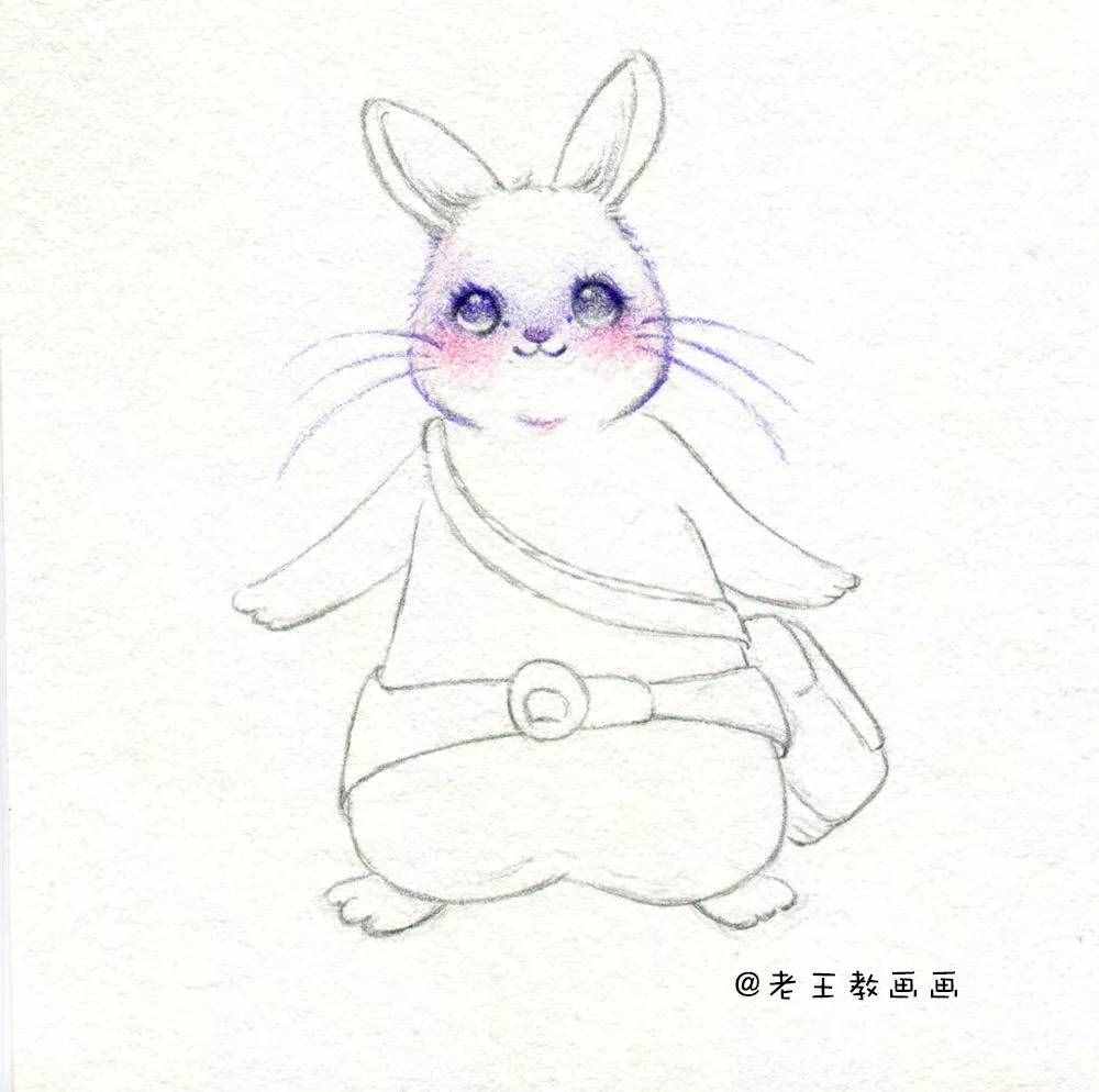 中秋节到了，教你画一只小玉兔！