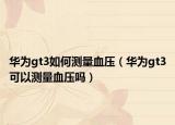 华为gt3如何测量血压（华为gt3可以测量血压吗）