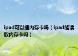 ipad可以插内存卡吗（ipad能读取内存卡吗）