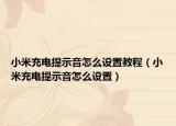小米充电提示音怎么设置教程（小米充电提示音怎么设置）