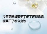 今日更新板栗干了硬了还能吃吗,板栗干了怎么变软