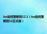 ios如何更新到12.1（ios如何更新到12正式版）