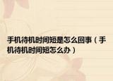 手机待机时间短是怎么回事（手机待机时间短怎么办）