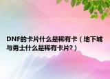 DNF的卡片什么是稀有卡（地下城与勇士什么是稀有卡片?）