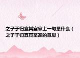 之子于归宜其室家上一句是什么（之子于归宜其室家的意思）