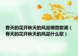春天的花开秋天的风是哪首歌词（春天的花开秋天的风是什么歌）