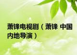 萧锋电视剧（萧锋 中国内地导演）