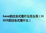 have的过去式是什么怎么写（HAVE的过去式是什么）