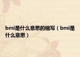 bmi是什么意思的缩写（bmi是什么意思）