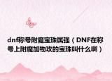 dnf称号附魔宝珠属强（DNF在称号上附魔加物攻的宝珠叫什么啊）