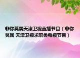 非你莫属天津卫视直播节目（非你莫属 天津卫视求职类电视节目）
