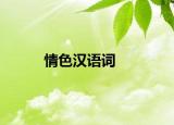 情色汉语词
