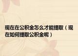 现在在公积金怎么才能提取（现在如何提取公积金呢）