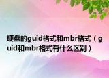 硬盘的guid格式和mbr格式（guid和mbr格式有什么区别）