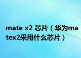 mate x2 芯片（华为matex2采用什么芯片）