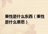 秉性是什么东西（秉性是什么意思）