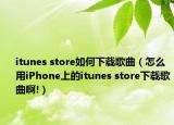 itunes store如何下载歌曲（怎么用iPhone上的itunes store下载歌曲啊!）
