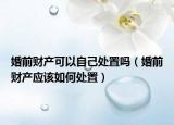 婚前财产可以自己处置吗（婚前财产应该如何处置）