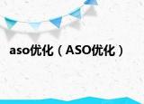 aso优化（ASO优化）